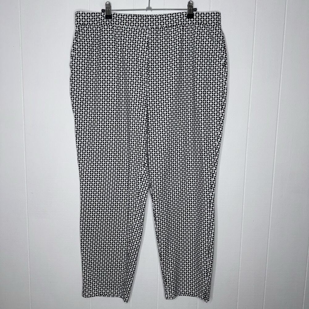 Susan Graver Weekend Women’s Black Geometric Pull On Pants Size 1X